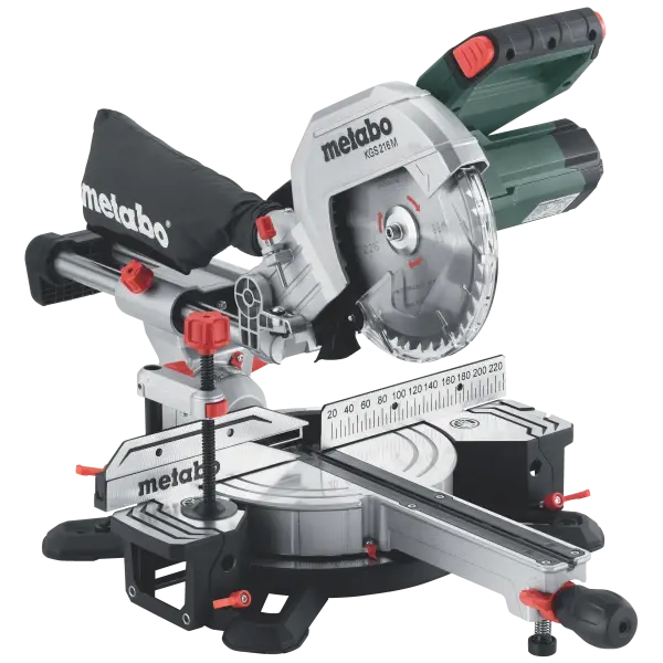 Metabo KGS 216 M kap- og geringssav med 216 mm klinge og trækfunktion