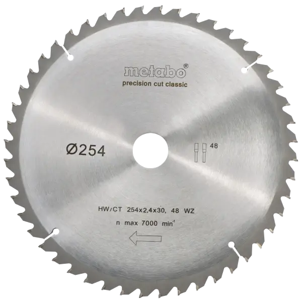 Rundsavklinge 254 mm med 48 tænder til kapsav